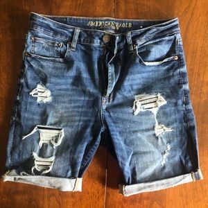 American Eagle FLEX/DENIM Distressed Jean Shorts